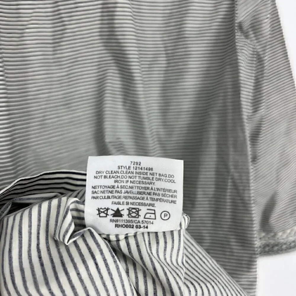 Tory Burch Tunic Dress Size 4 Women Blue White Embroidered Striped V Neck Kaftan